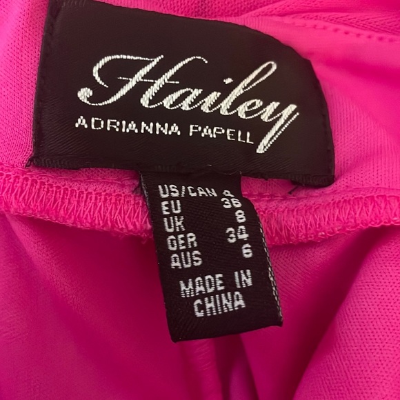 Hailey by Adrianne Papell One Shoulder Pink Dress size 4 - Picture 14 of 16